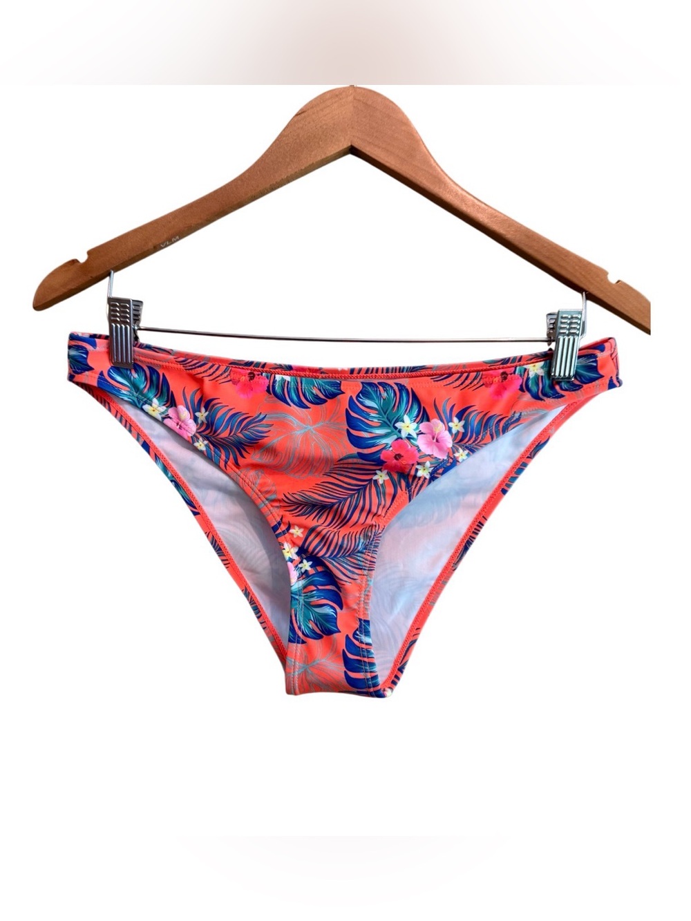 Tart Collections Neon Orange & Multicolor Tropical Swimwear NWOT